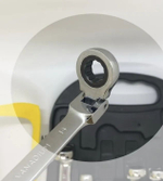 Набор комбинированных трещоточных шарнирных ключей 7 шт