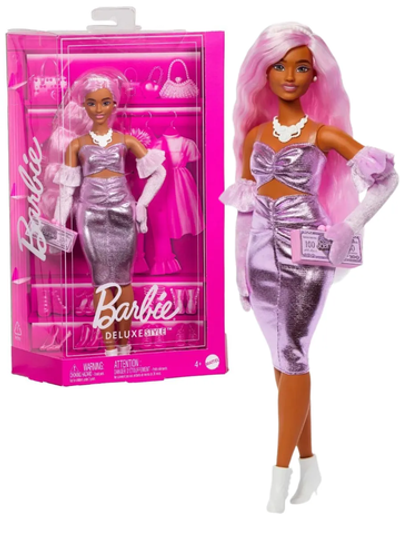 Кукла Barbie Deluxe Style HYV25 в блестящем розовом платье