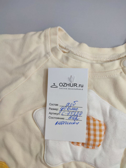 Слип с аппликацией на 1-6 месяцев