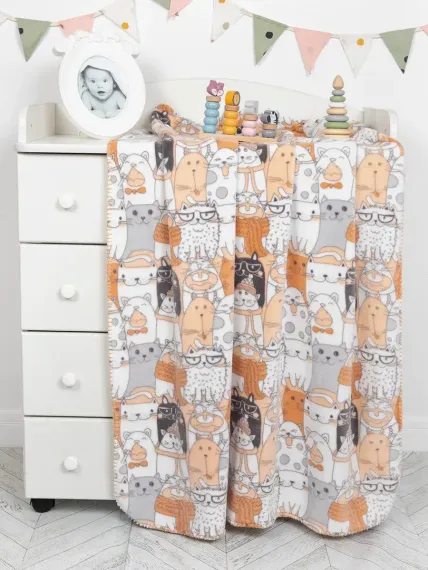 Плед для новорожденных Baby Nice в кроватку и коляску 100х118