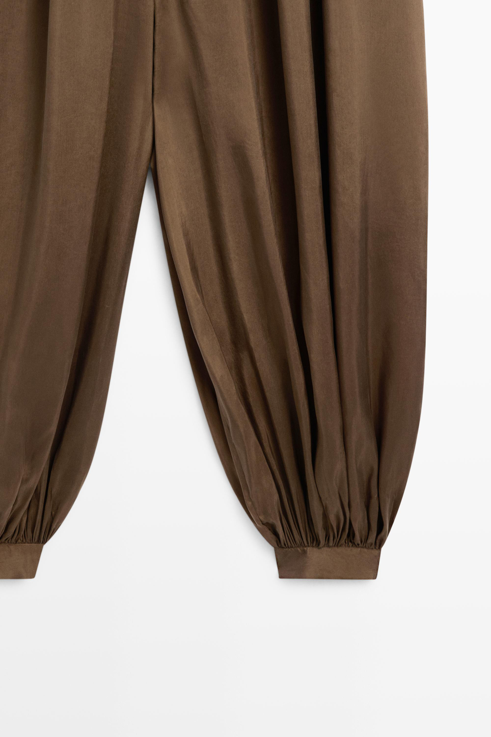 Massimo Dutti Струящийся комбинезон-шаровары, коричневый