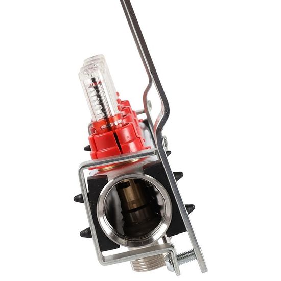 Коллектор Rommer 1"x3/4" на 4 контура с расходомерами (нерж. сталь) RMS-1200-000004