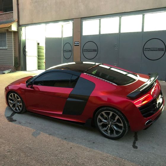 Пленка PET перламутровая красная глянцевая Metallic Red Carbins