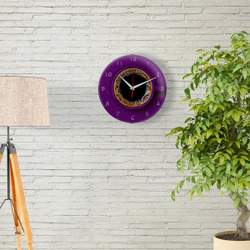 Часы кухонные настенные Идеал "Фиолетовая чашка кофе", круг 28 см