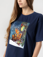 Футболка женская Mjölk х Зарубин Белочка