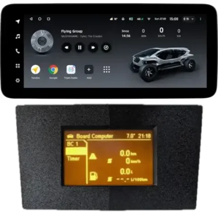Магнитола для Opel Antara 2006-2015 (перенос БК вниз, черная) - Teyes LUX ONE ROUND монитор 12.3" 2K QLED на Android 10, CarPlay, 4G SIM-слот