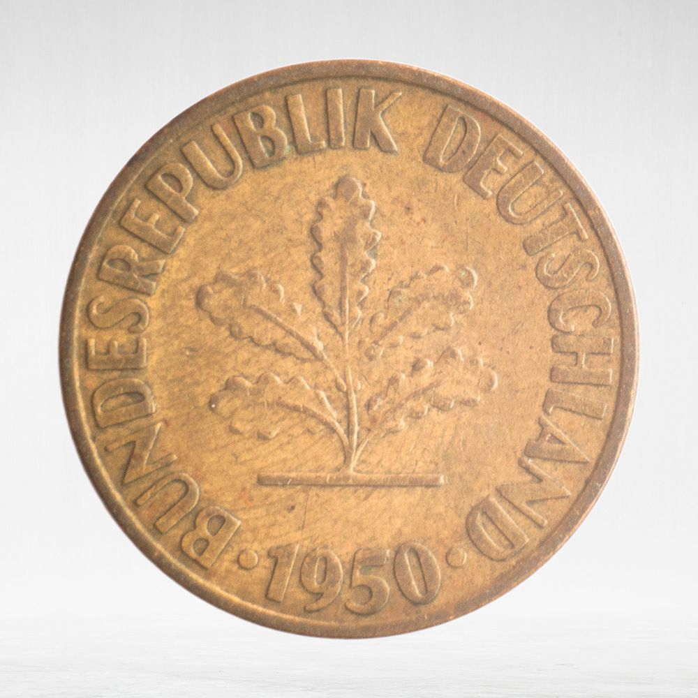 Germany, 10 Pfennigs, 1950, (Munich Mint - "D"), VF