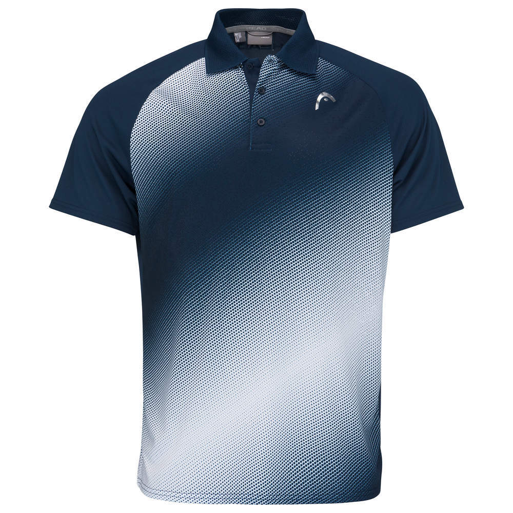Мужское теннисное поло Head Performance Polo Shirt M - dark blue/print perf
