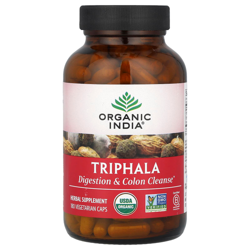Organic India, Трифала, 180 вегетарианских капсул