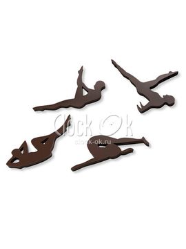 Настенные 3D часы "Пилатес"