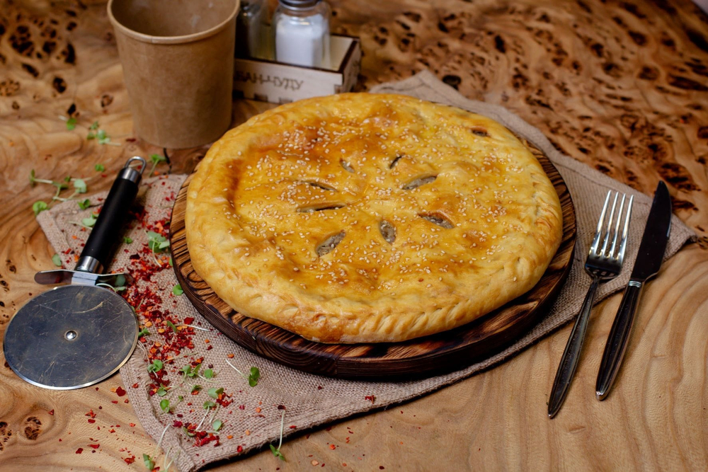 Даргинское чуду с курицей и картофелем