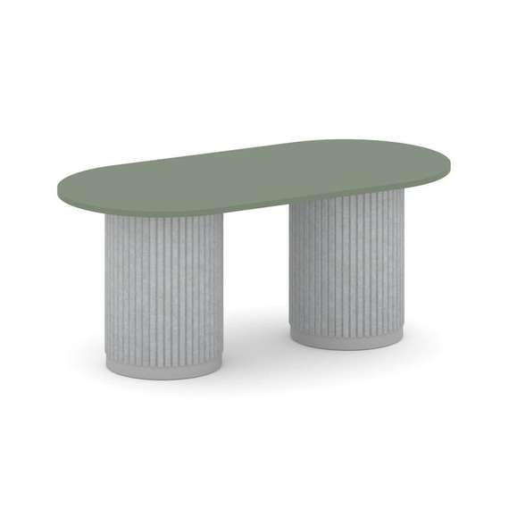 Felto Стол переговорный овальный PR.C.SPRG-006.D Кобо/Металл Серый/Зимний Лес 1800*900*750