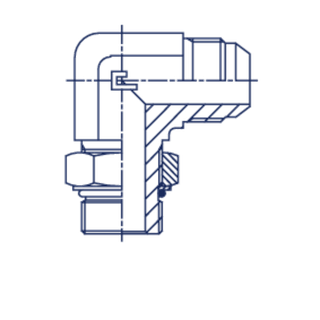 Штуцер FRA90 JIC 1/2 - UNF 9/16