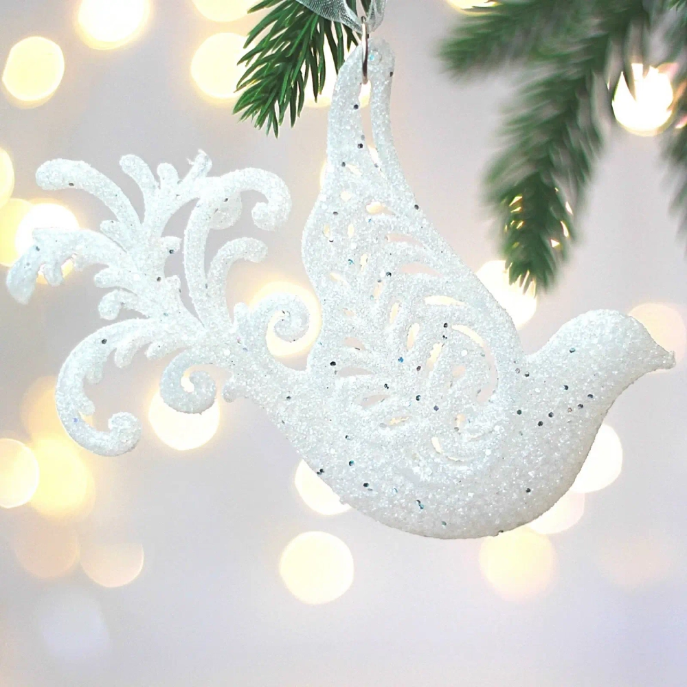 Подвеска «Птица счастья» 11*14 см, Белый