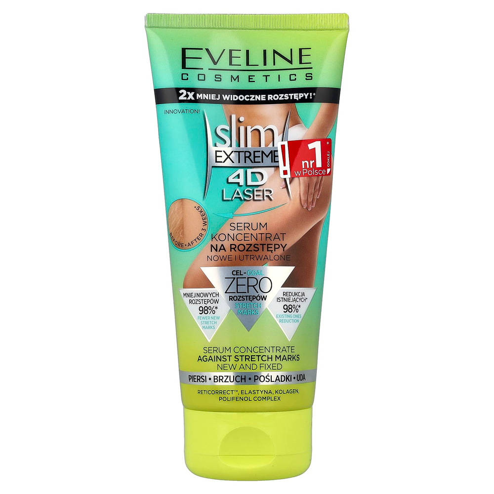 Eveline Cosmetics, Slim Extreme 4D Laser, сыворотка от растяжек, 150 мл (5,28 жидк. унции)