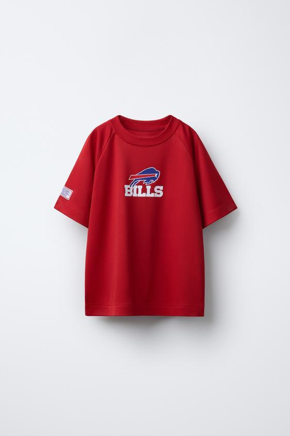 ZARA ФУТБОЛКА ИЗ СЕТЧАТОЙ ТКАНИ С ПРИНТОМ BUFFALO BILLS NFL ©, КРАСНЫЙ