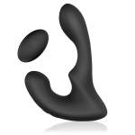 Черный силиконовый вибромассажер простаты с пультом ДУ Bior Toys Sex Expert SEM-55180