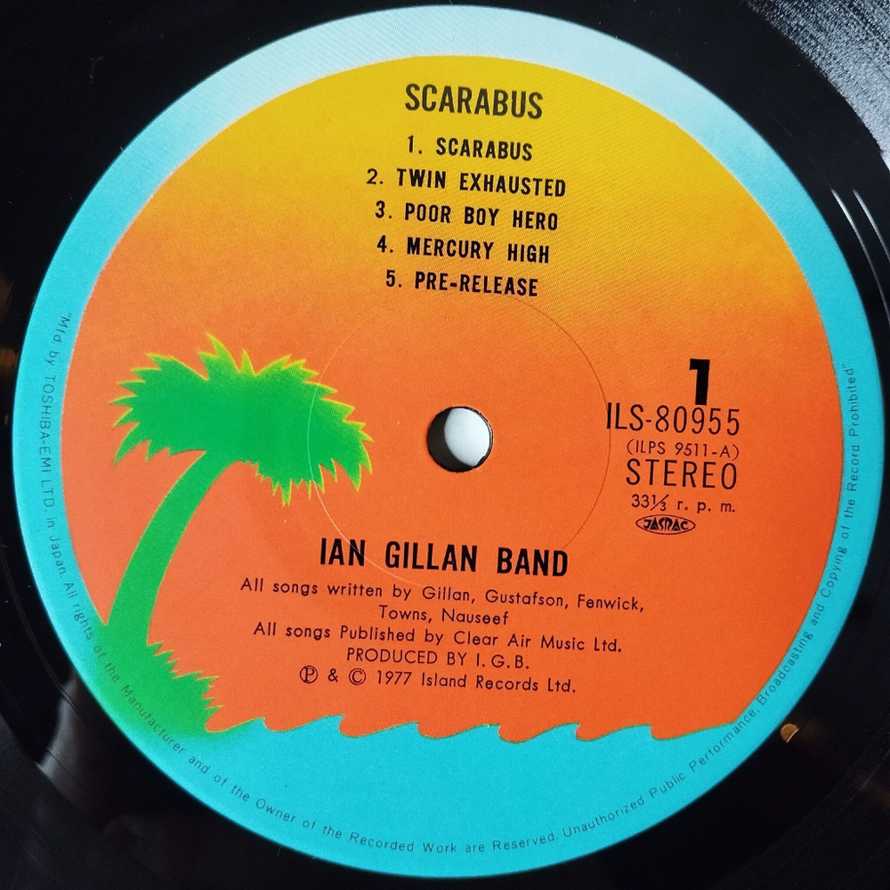 Винтажная виниловая пластинка LP Ian Gillan Band Scarabus (Japan 1977) (Obi) Country Lights