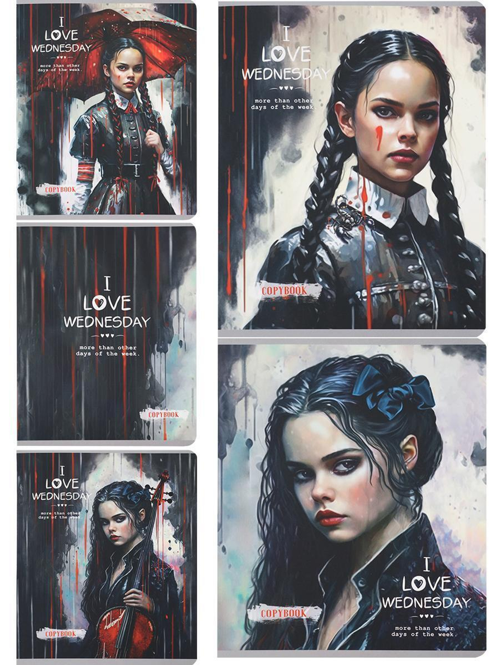 Тетрадь А5 48л. Клетка "Wednesday Image" в ассортименте (Проф-Пресс)