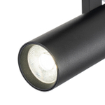 Светодиодный светильник для однофазной трековой системы 30Вт, 2400лм, 4000K, Ra>80, металл, черный матовый