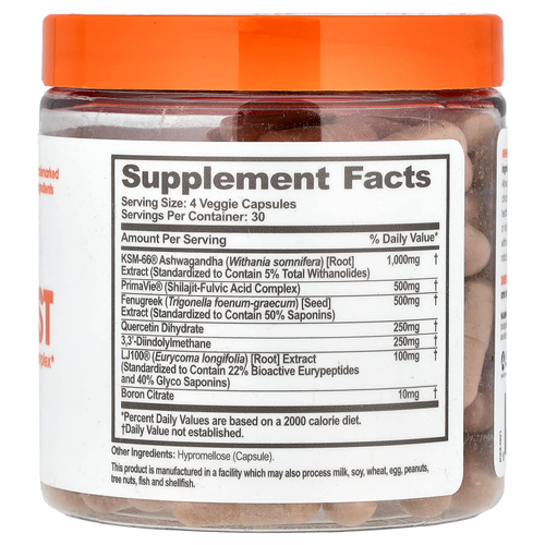 The Genius Brand, Genius Test, комплекс для повышения уровня тестостерона, 120 растительных капсул