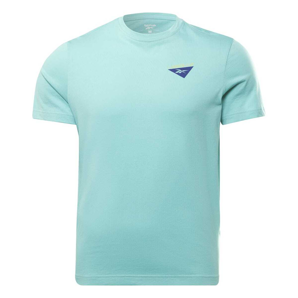 Теннисная футболка Reebok Les Mills Graphic Tee - semi classic teal
