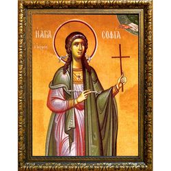 София врачебница, мученица. Икона на холсте.