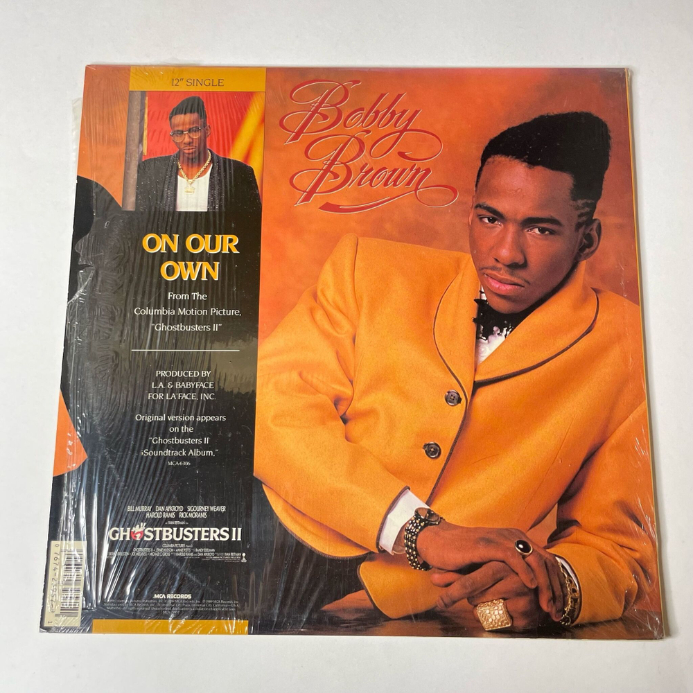 Винтажная виниловая пластинка LP Ghostbusters II Охотники За Привидениями 2 Bobby Brown On Our Own (USA 1989) Single