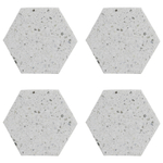 Набор из 4 подставок из камня elements hexagonal 10 см