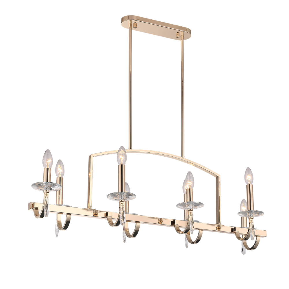 SL1405.223.08 Люстра подвесная ST-Luce Латунь/Латунь, Прозрачный E14 8*40W ЭЛЕГАНС