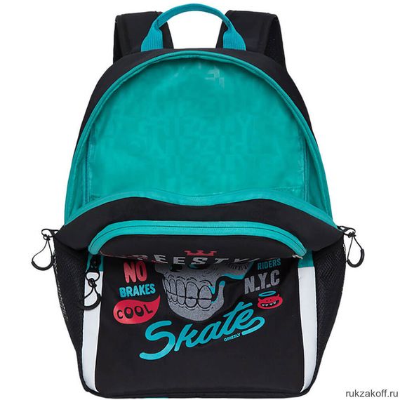Çanta \ Bag \  Рюкзак школьный (/2 черный - бирюзовый) RB-151-3