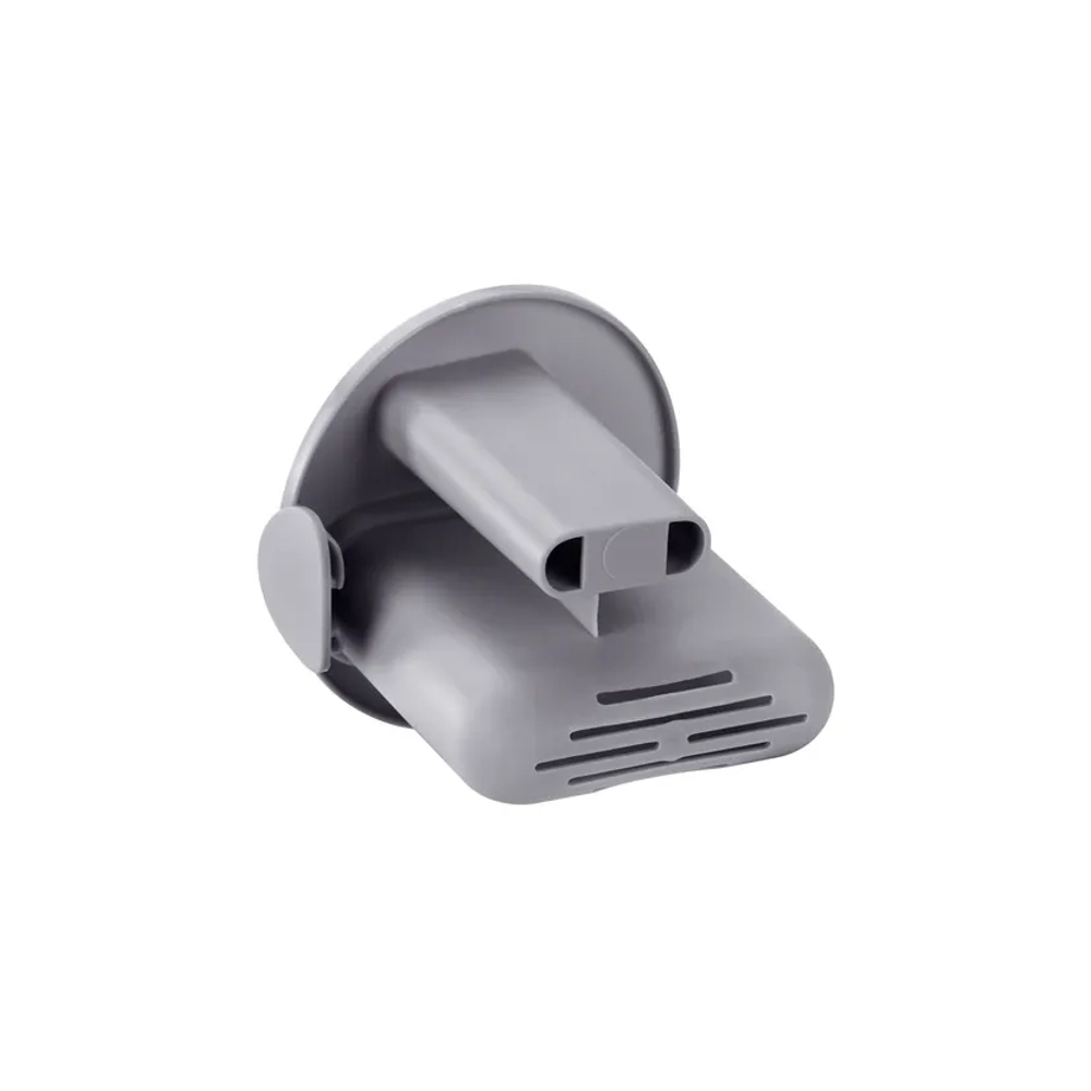 Ершик для унитаза силиконовый (плоский) + щеточка, напольный / настенное крепление, LAIMA, 700561