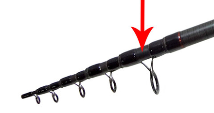 Секция 6 к удилищу фидер Волжанка Телефидер 3.9м тест до150 гр