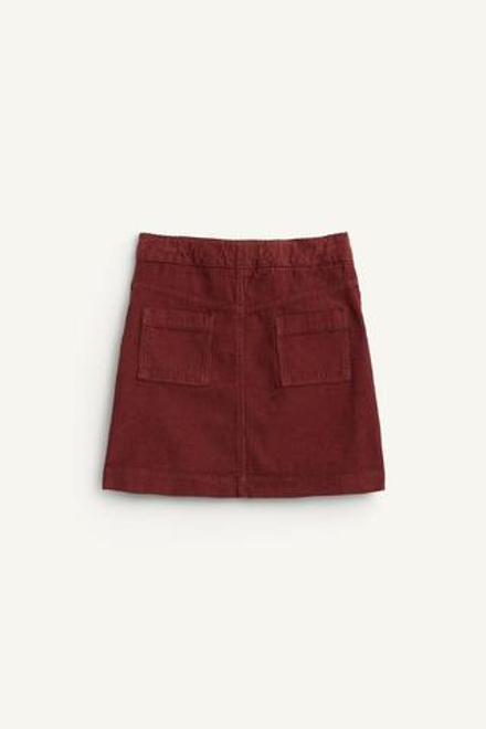 ZARA ВЕЛЬВЕТОВАЯ ЮБКА, ЧЕРЕПИЧНЫЙ