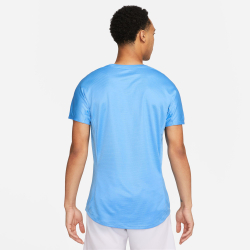 Мужское теннисное поло Nike Dri-Fit RAFA MNK Challenger T-Shirt Men - Light Blue