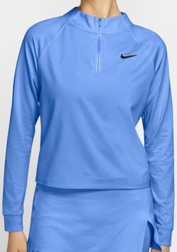 Женская футболка теннисная (dł. Рукава) Nike Court Dri-Fit Victory Top LS W - aluminum/black