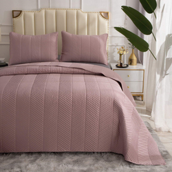 Покрывало 230x250 и 2 наволочки 50х70 Sofi De MarkO Адонис розовое