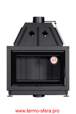 Каминная топка Экокамин Альфа 700-150 B принтинг черный шамот