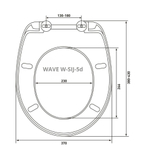Сиденье д/унитаза  WAVE W-SIJ-5d дюропласт БЕЛЫЙ глянец (Best Lux,Next Lux,Attika Lux,Era) 13