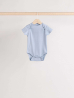 Боди с коротким рукавом для малышей Next E19-797, 5 шт., Бежевый, Светло-желтый, Хаки, Голубой