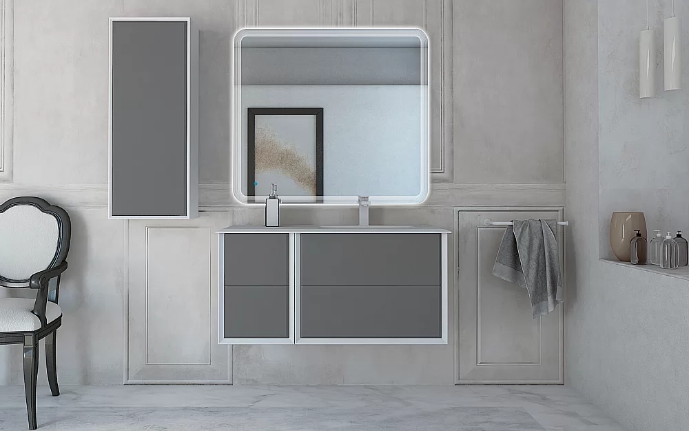 Тумба с раковиной Cezares BELLAGIO 100 Grigio Nuvola