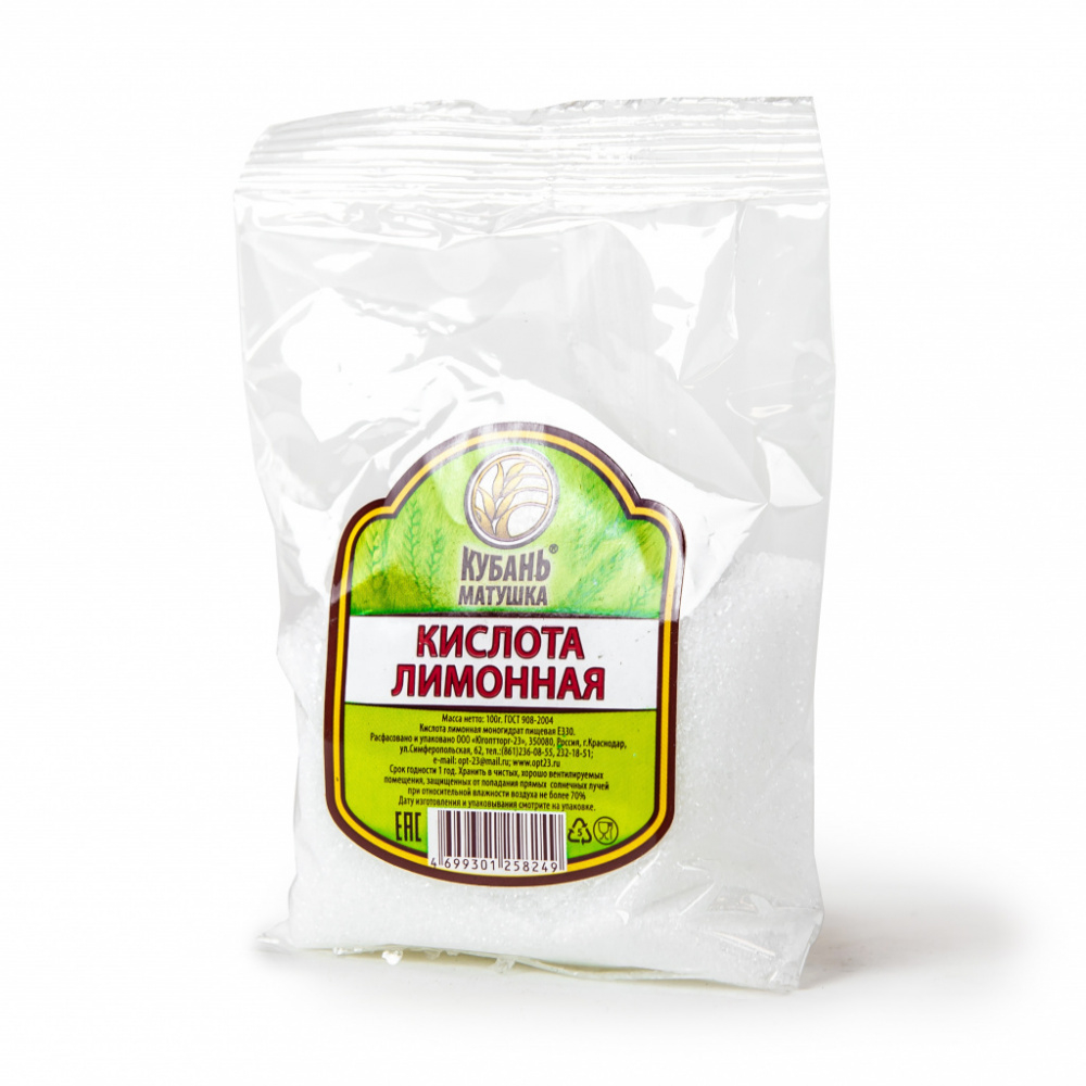 Лимонная кислота ГОСТ "Кубань-Матушка" (50*100гр)