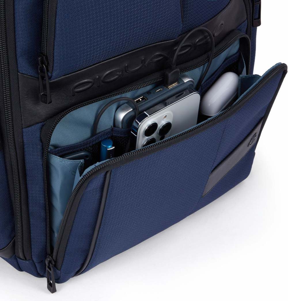 Рюкзак Piquadro Wollem CA6239W129BM/BLU синий полиэстер/натур.кожа