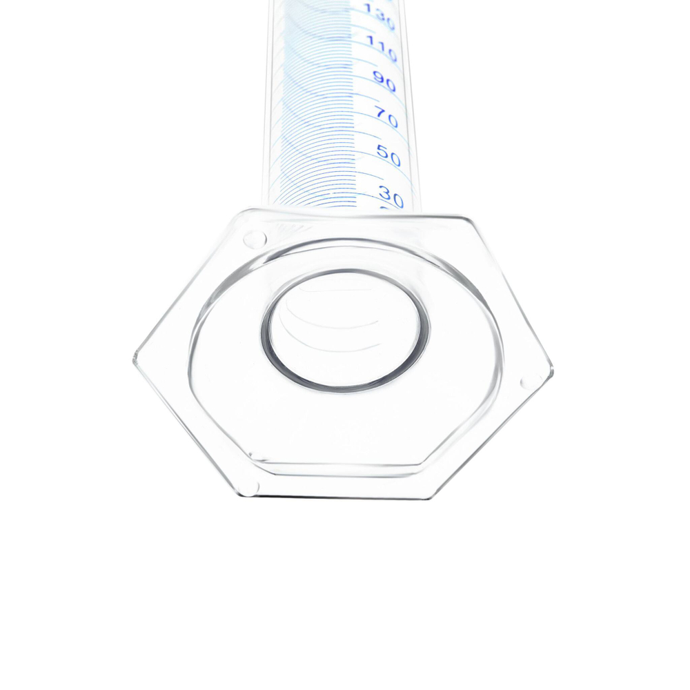 Цилиндр мерный стеклянный с носиком, 250 мл, с шестигранным стеклянным основанием