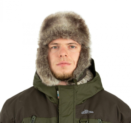 Шапка-ушанка Нельма NEW (кошачий глаз, хаки) Новатекс