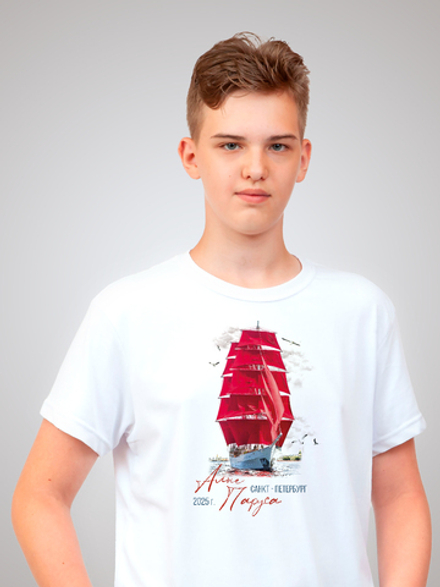 Футболка с принтом "Алые паруса" Питер