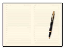 Подарочный набор: Шариковая ручка Parker IM Metal Black GT и Ежедневник недатированный А5 красный