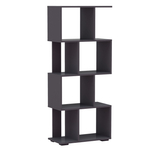 Стеллаж деревянный напольный Дален 60х30х142 см для игрушек и для книг, антрацит