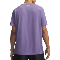Мужская теннисная футболка Under Armour Tech Taping - purple luxe/pink dawn