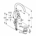 Смеситель для раковины Kludi Zenta 382550575